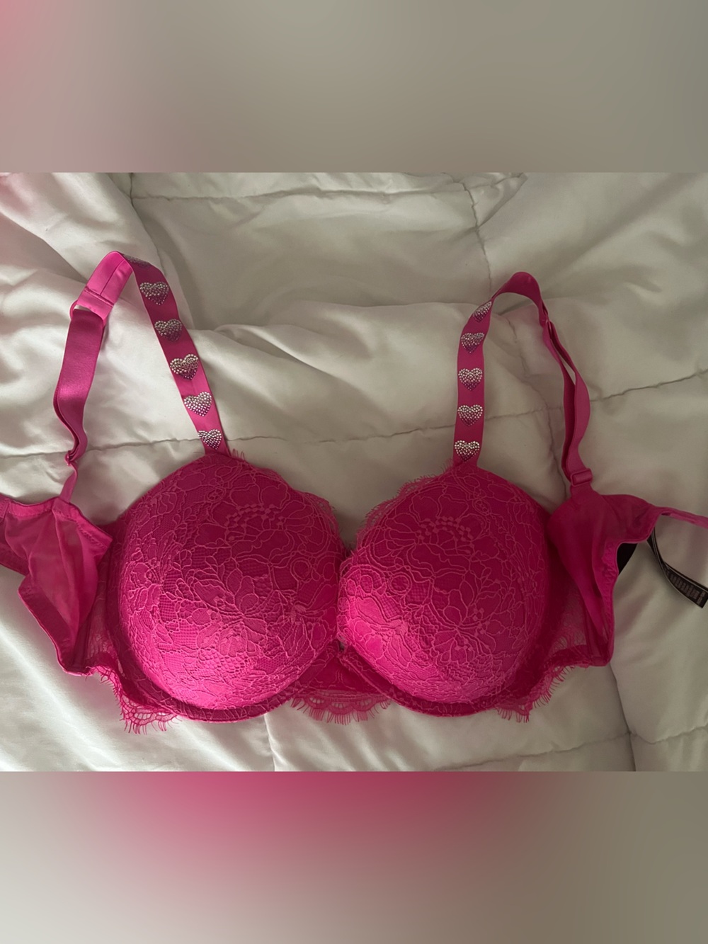 Victoria’s Secret Very Sexy Rhinestone Strap Push Up Bra Size 36DD